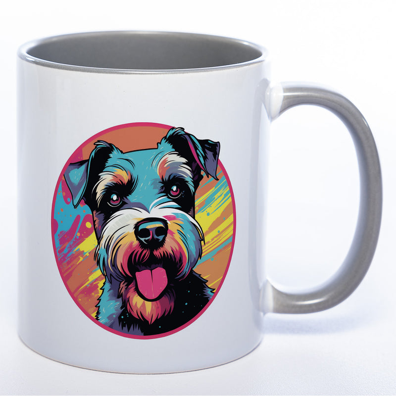 Mug Art Tasse mit Schnauzer Motiv  & wahlweise mit NAME - Kaffeetasse StickyWorld Exclusive