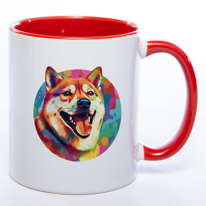 Mug Art Tasse mit Shiba Inu Motiv wahlweise mit NAME - Kaffeetasse StickyWorld Exclusive