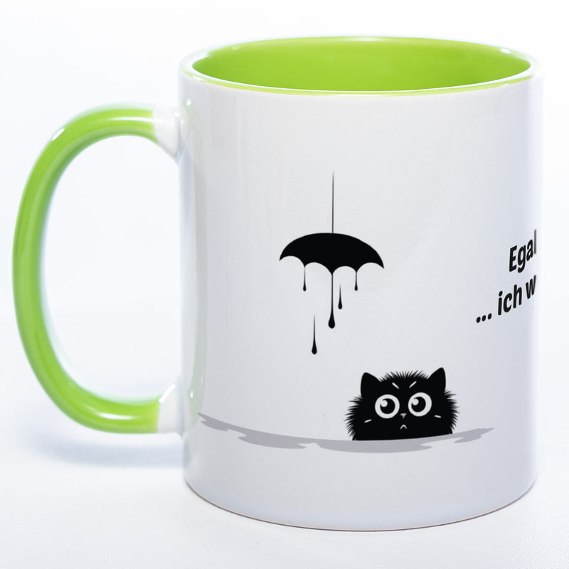 Egal was ... ich wars nicht - spülmaschinenfeste Katzen Motiv-Tasse  - süße Kaffeetasse in vielen Farben