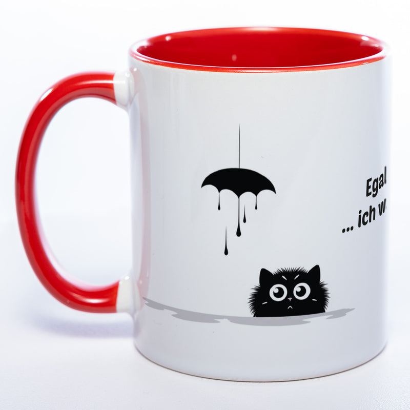Egal was ... ich wars nicht - spülmaschinenfeste Katzen Motiv-Tasse  - süße Kaffeetasse in vielen Farben