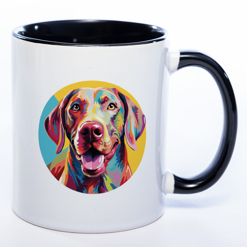 Mug Art Tasse mit Weimaraner Motiv 2 wahlweise mit NAME - Kaffeetasse StickyWorld Exclusive