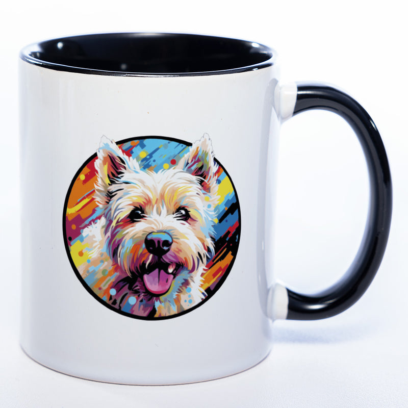 Mug Art Tasse mit Westhighland Terrier Motiv 3 & wahlweise mit NAMEN - Kaffeetasse StickyWorld Exclusive