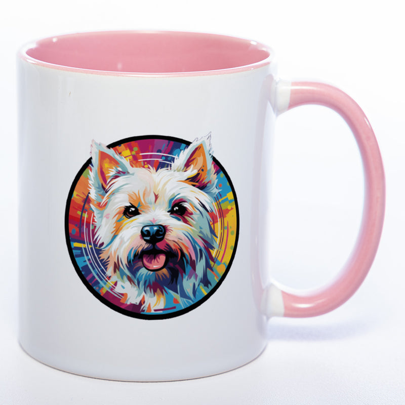 Mug Art Tasse mit Westhighland Terrier Motiv 4 & wahlweise mit NAMEN - Kaffeetasse StickyWorld Exclusive