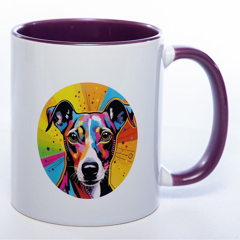 Mug Art Tasse mit Windhund Motiv wahlweise mit NAME - Kaffeetasse StickyWorld Exclusive
