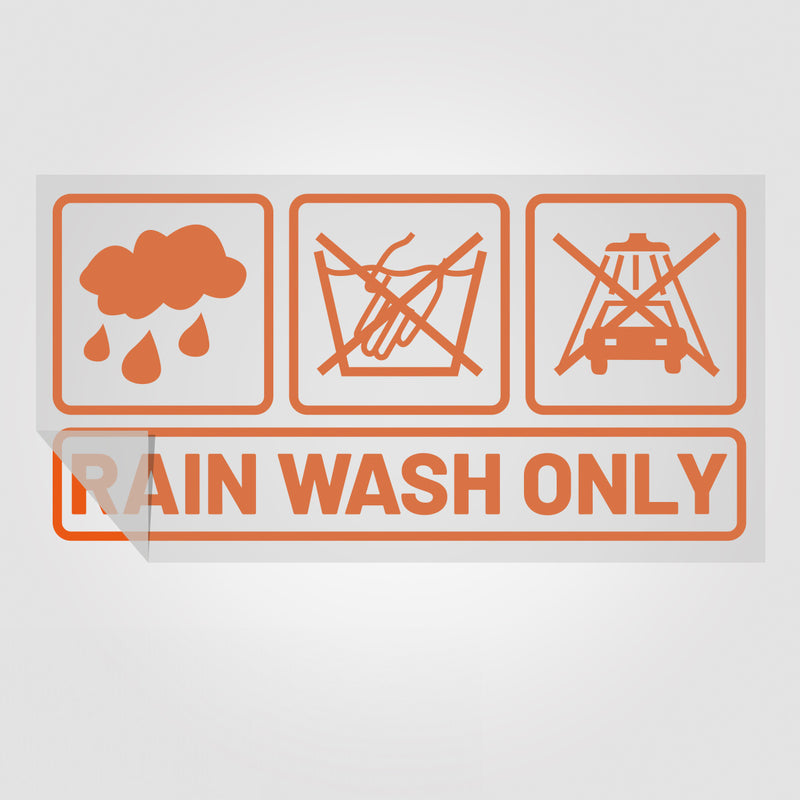 Rain wash only | Foliensticker