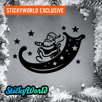 Weihnachtsmann im Schlitten StickyWorld Exclusive | Foliensticker in 3 Größen