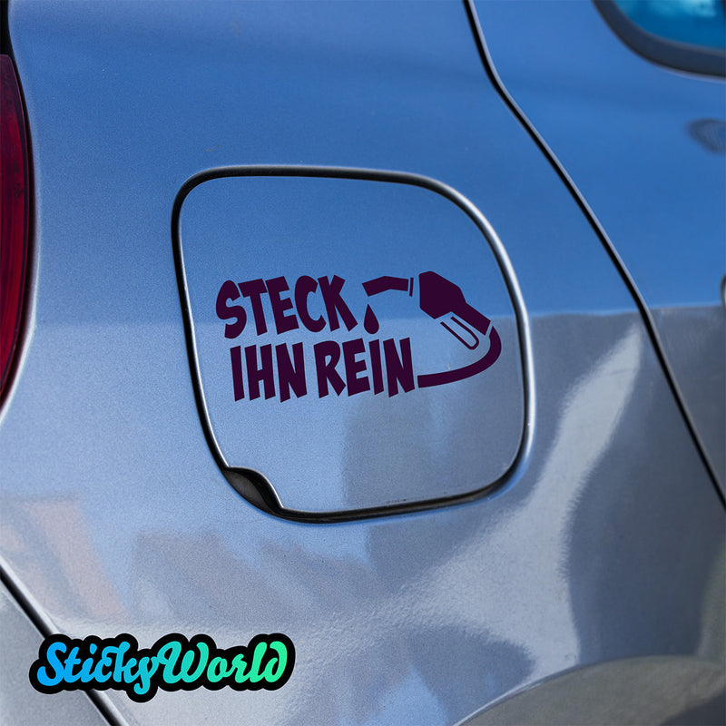 Tankdeckel Sticker "Steck ihn rein"