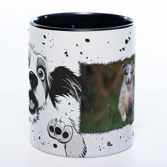 Tasse mit Crazydog und eigenem Foto in 3 Varianten - Tolle Geschenkidee - spülmaschinenfest