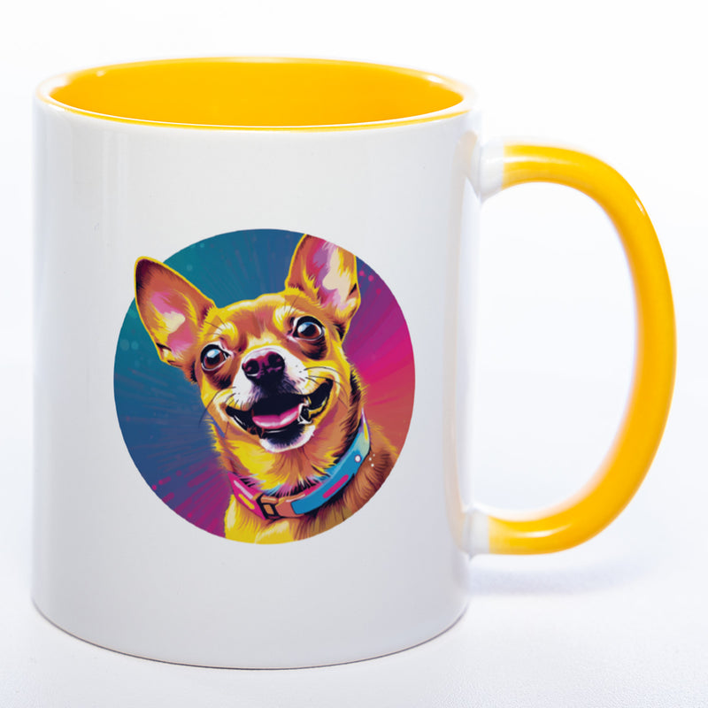 Mug Art Tasse mit Chihuahua & wahlweise mit NAMEN - Kaffeetasse StickyWorld Exclusive