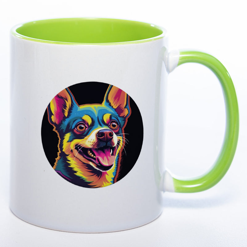 Mug Art Tasse mit Chihuahua Motiv 2 & wahlweise mit NAMEN- Kaffeetasse StickyWorld Exclusive