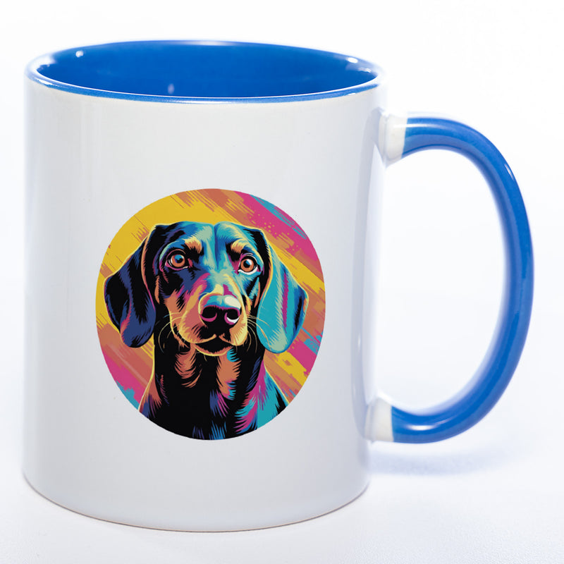 Mug Art Tasse mit Dackel Motiv  & wahlweise mit NAMEN - Kaffeetasse StickyWorld Exclusive