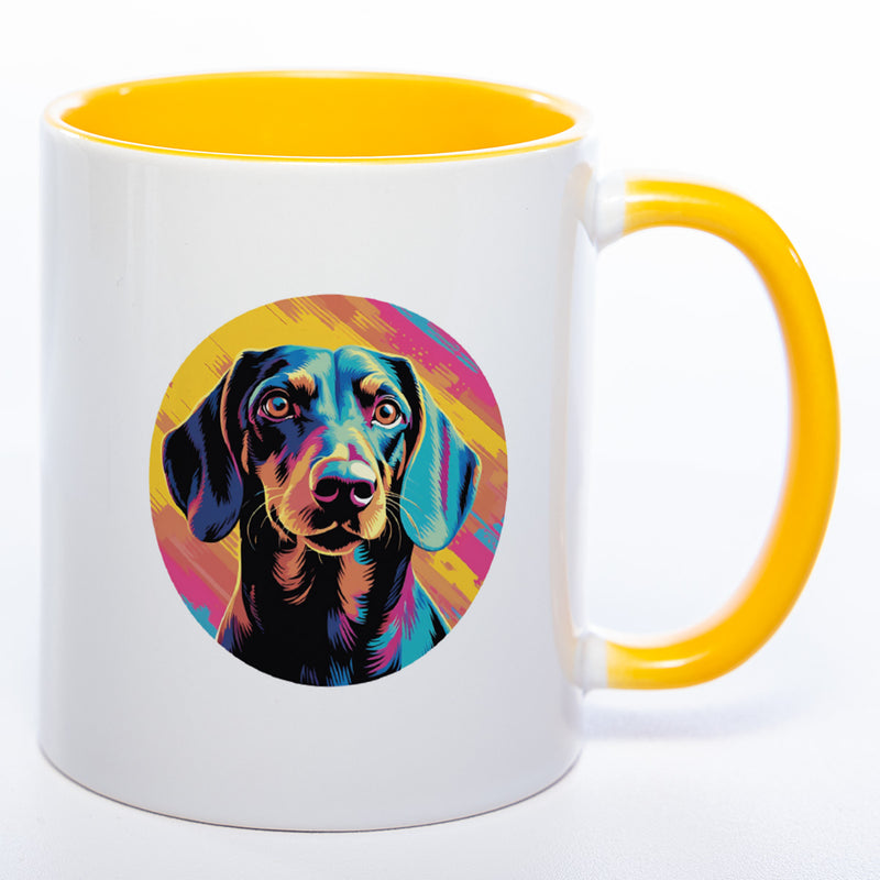 Mug Art Tasse mit Dackel Motiv  & wahlweise mit NAMEN - Kaffeetasse StickyWorld Exclusive