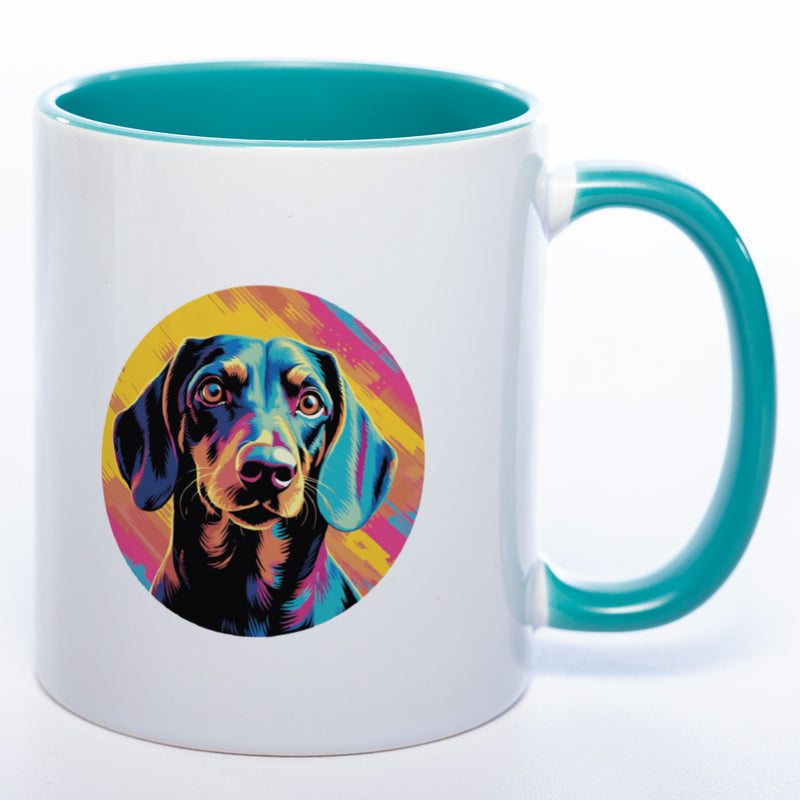 Mug Art Tasse mit Dackel Motiv  & wahlweise mit NAMEN - Kaffeetasse StickyWorld Exclusive