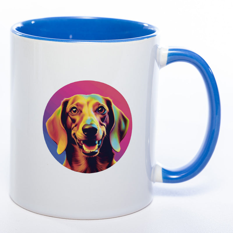 Mug Art Tasse mit Dackel Motiv 3 & wahlweise mit NAMEN - Kaffeetasse StickyWorld Exclusive