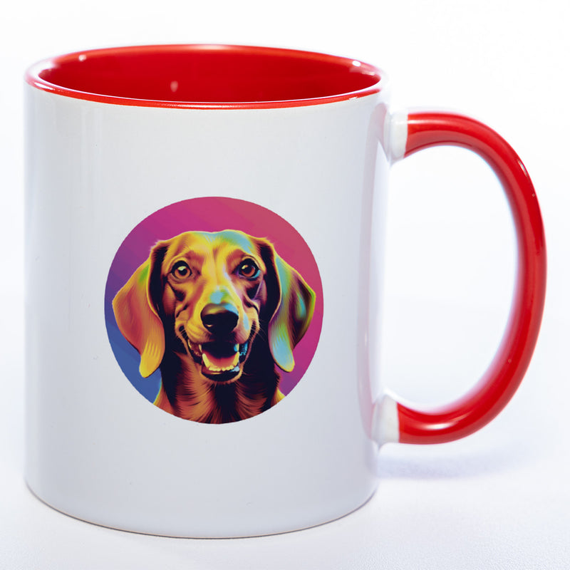 Mug Art Tasse mit Dackel Motiv 3 & wahlweise mit NAMEN - Kaffeetasse StickyWorld Exclusive