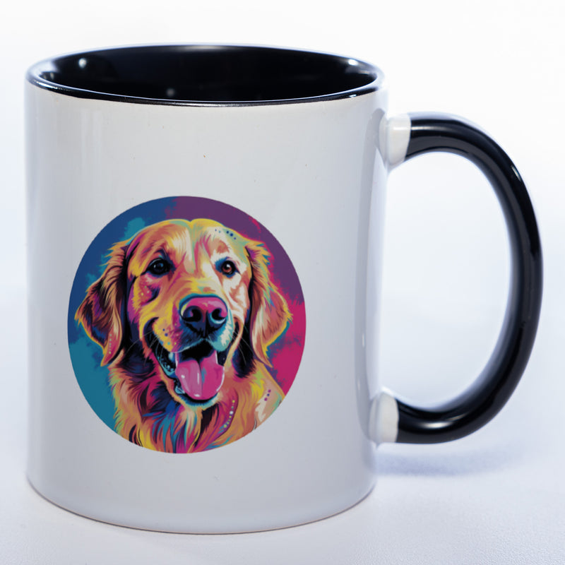 Mug Art Tasse mit Golden Retriever Motiv  2 & wahlweise mit NAME - Kaffeetasse StickyWorld Exclusive