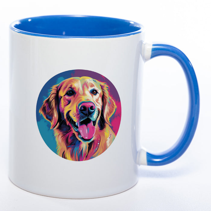 Mug Art Tasse mit Golden Retriever Motiv  2 & wahlweise mit NAME - Kaffeetasse StickyWorld Exclusive